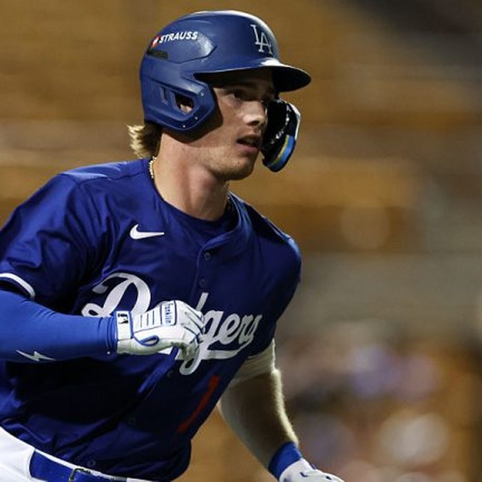 Mike Sirota batting for the Los Angeles Dodgers organization